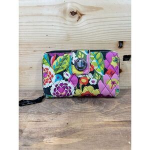 Vera Bradley Va Va Bloom 2012 Women's Floral Multicolor Turn Lock Zip-Around Wal